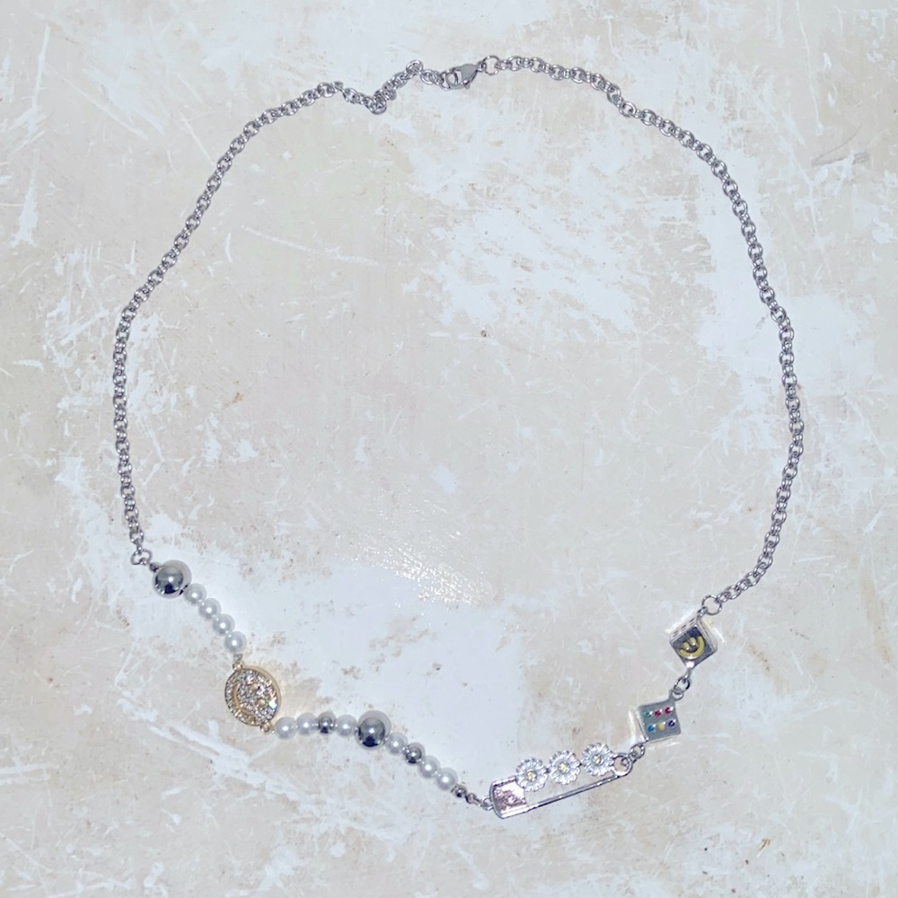 designer choker necklace NWT UNI w pearls streetwear​​​​​